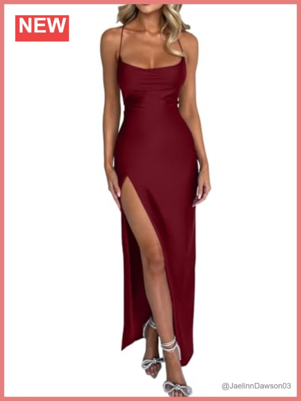 Women's Bodycon Maxi Dress Spaghetti Strap Cowl Neck Party Cocktail